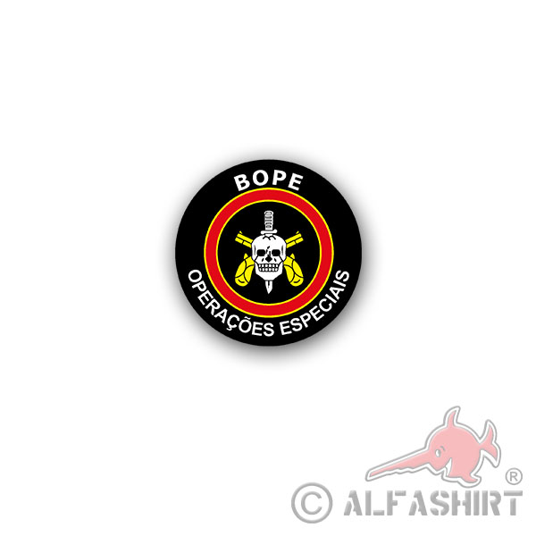 Aufkleber/Sticker BOPE Batalhao de Operacoes Policiais Especiais 7x7cm A2902
