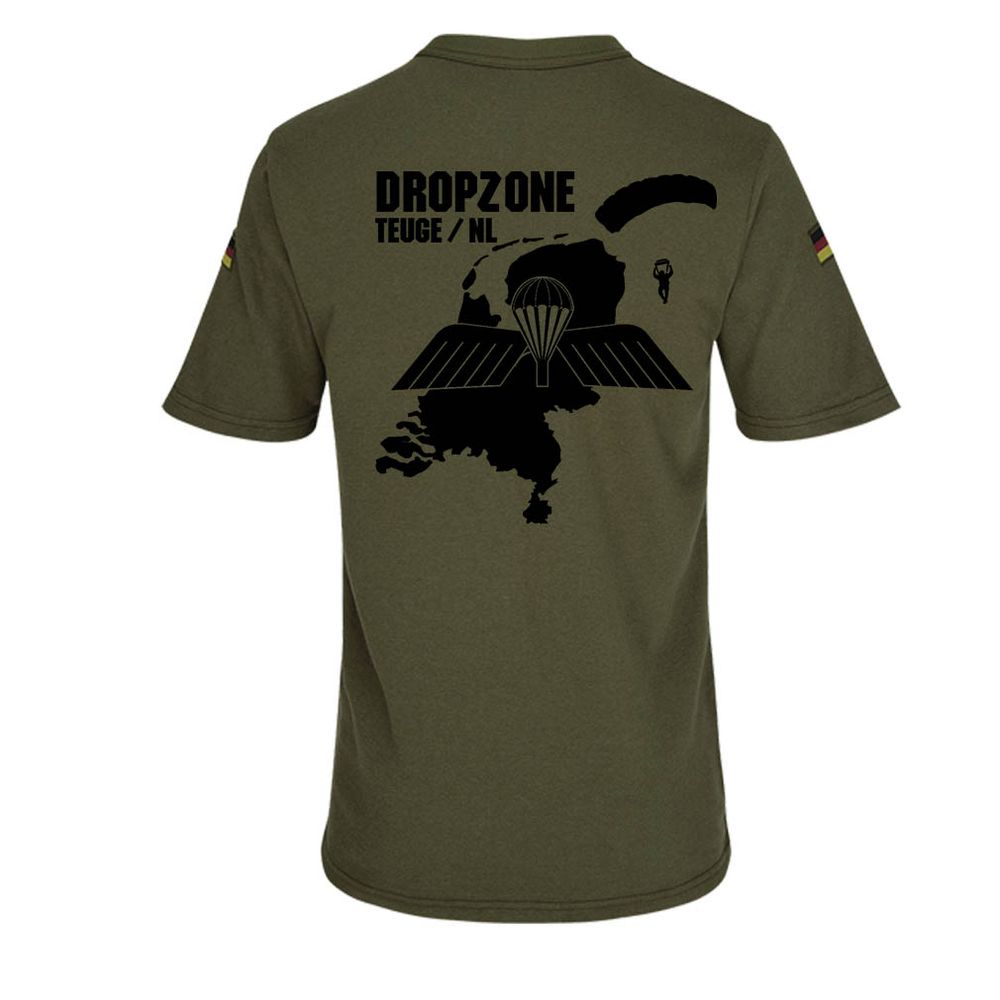 BW Tropen Oliv Dropzone Teuge B-Brevet Niederländisches T-Shirt#31044