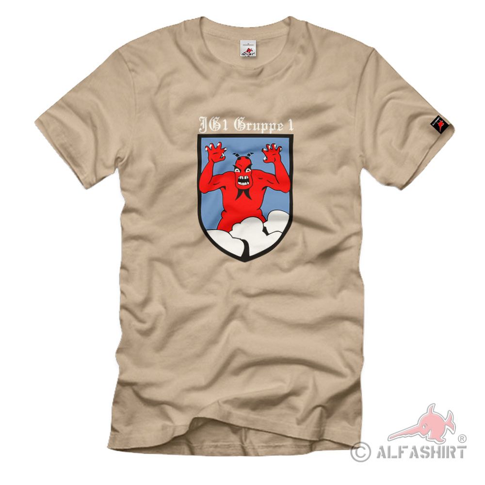 I./JG1 I.Gruppe Jagdgeschwader 1 Luftwaffe WK 2 Wh Wappen Emblem- T Shirt  #1710