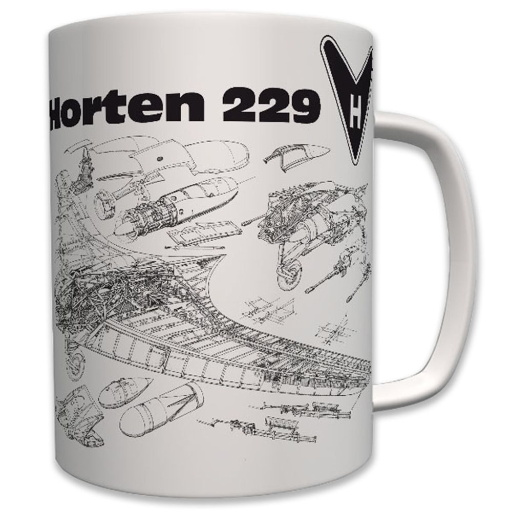 Horten 229 Nurflügler Luftwaffe H IX stealth bomber Flugzeug LW - Tasse#6229 