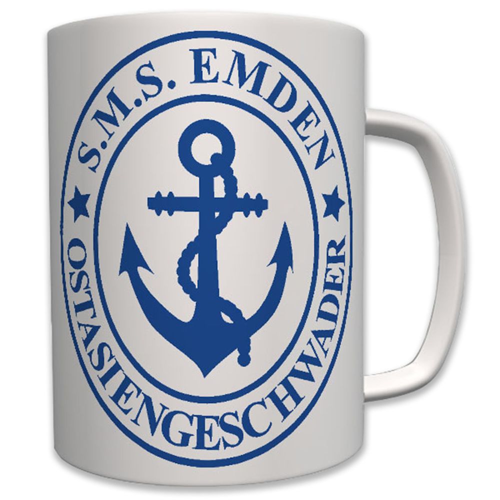 SMS Emden Ostasiengeschwader Anker Kriegsschiff deutsche Tasse #6672