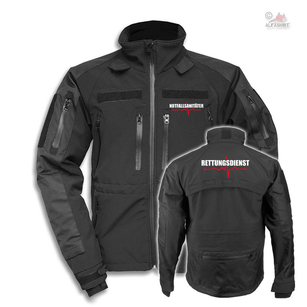 Softshell jacket emergency service heart line QRS complex work jacket #43439