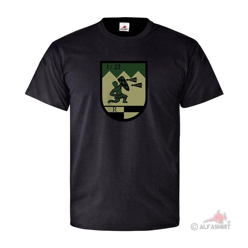 1 FlaRakGrp 23 Antiaircraft Missile Group Battalion BW Coat of Arms T Shirt # 26648