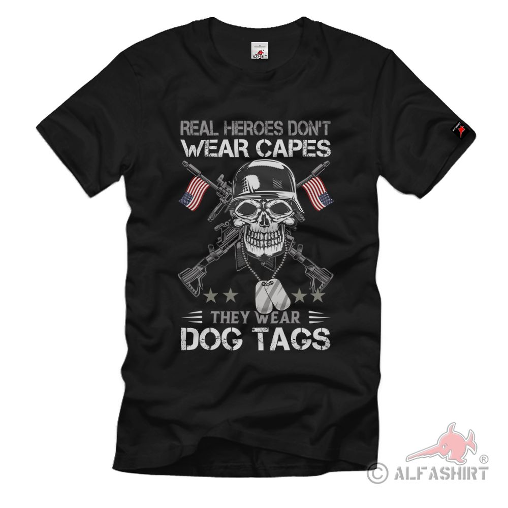 Superhelden Cape Dogtag Soldat Army America Patriot T Shirt #40229
