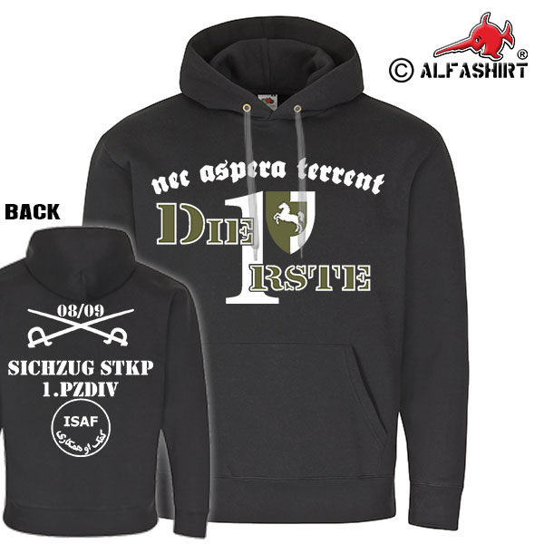 Die Erste 1PzDiv ISAF SichZug StKp 2008 2009 Sicherung Kapuzenpullover #15949