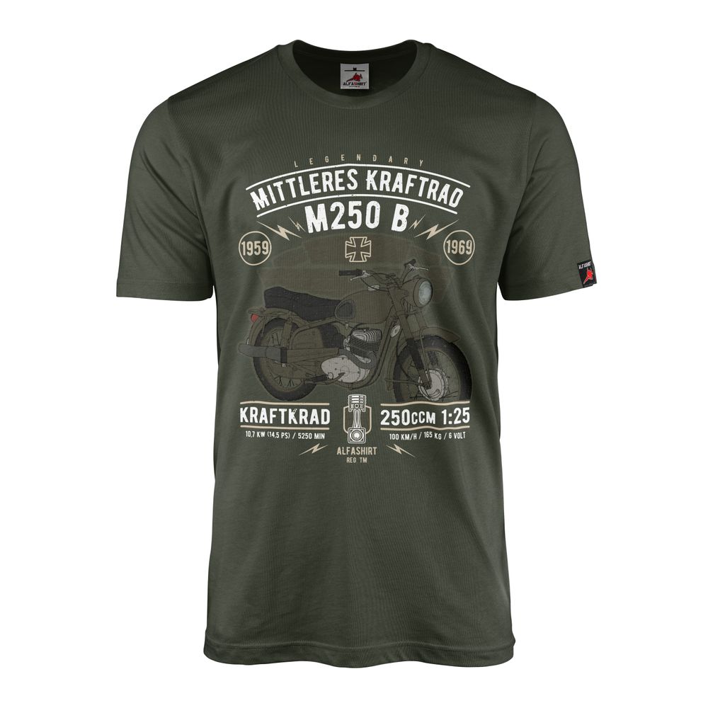 T-Shirt M 250-B German Army Motorcycle Messenger Off-Road Machine Company Army #47482
