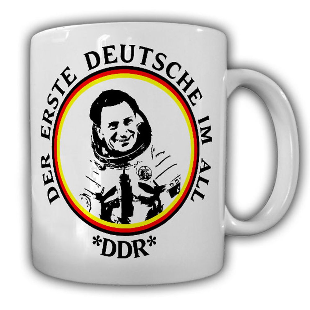 Tasse Sigmund Jähn Kosmonaut DDR NVA Erster Deutscher im All Weltraum #23292