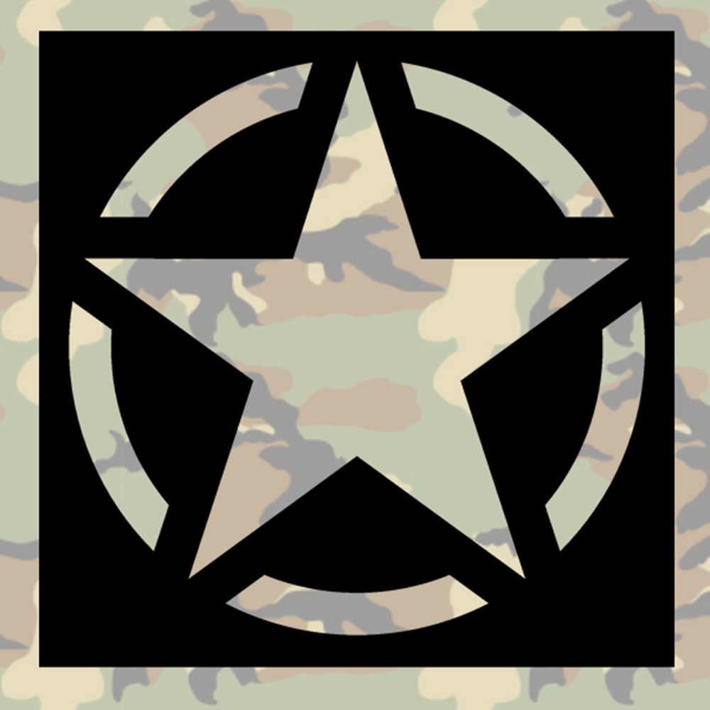 Lackierschablonen Aufkleber US Army Stern Allied Star Amerika 15x15cm A462