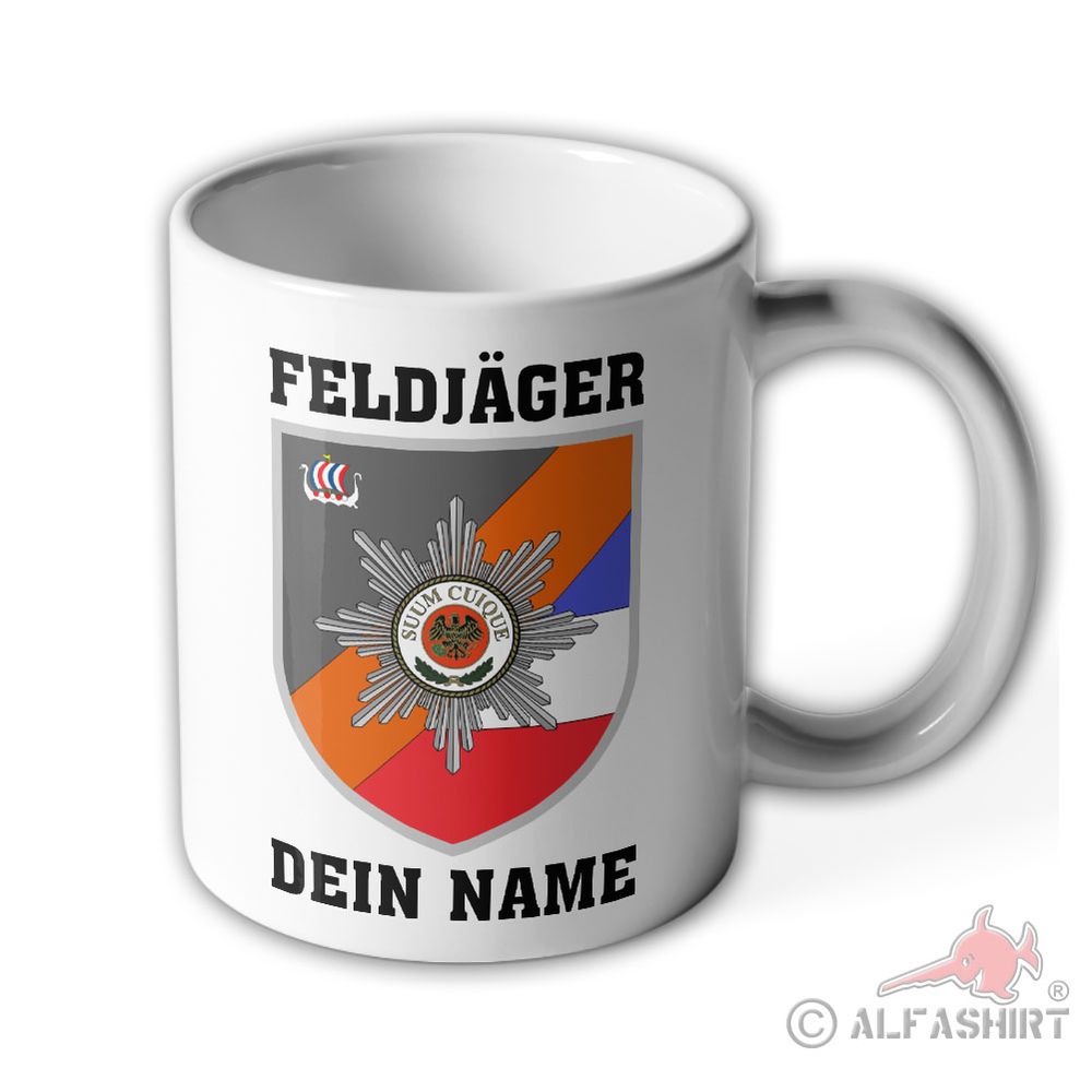 Mug personalized 4 company FJgRgt 1 Feldjägerregiment Eckernförde #43197
