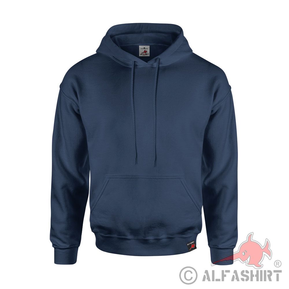 Hoodie Dunkelblau Navy Marine Kapuzenpullover Pulli Alfashirt Blanko #44334