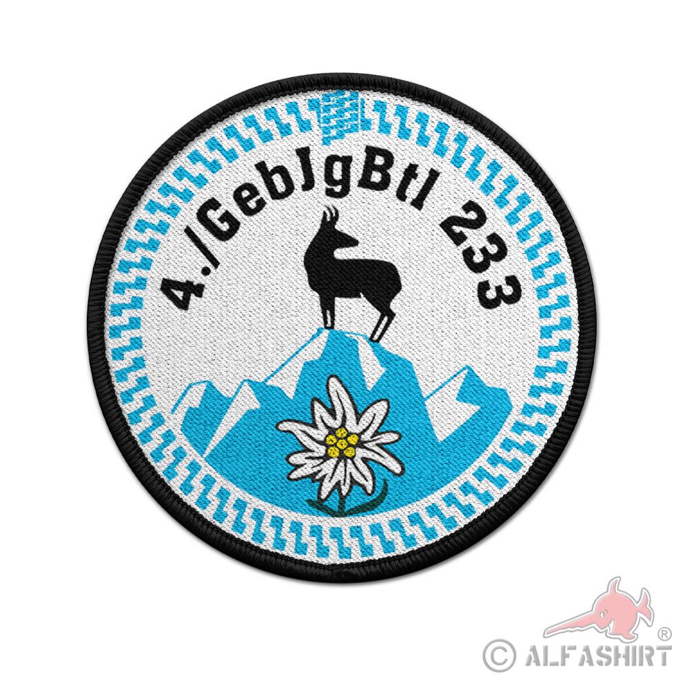 Patch 4 GebJgBtl 233 Bundeswehr Gebirgsjägertruppe Mittenwald Bayern 75mm#39421