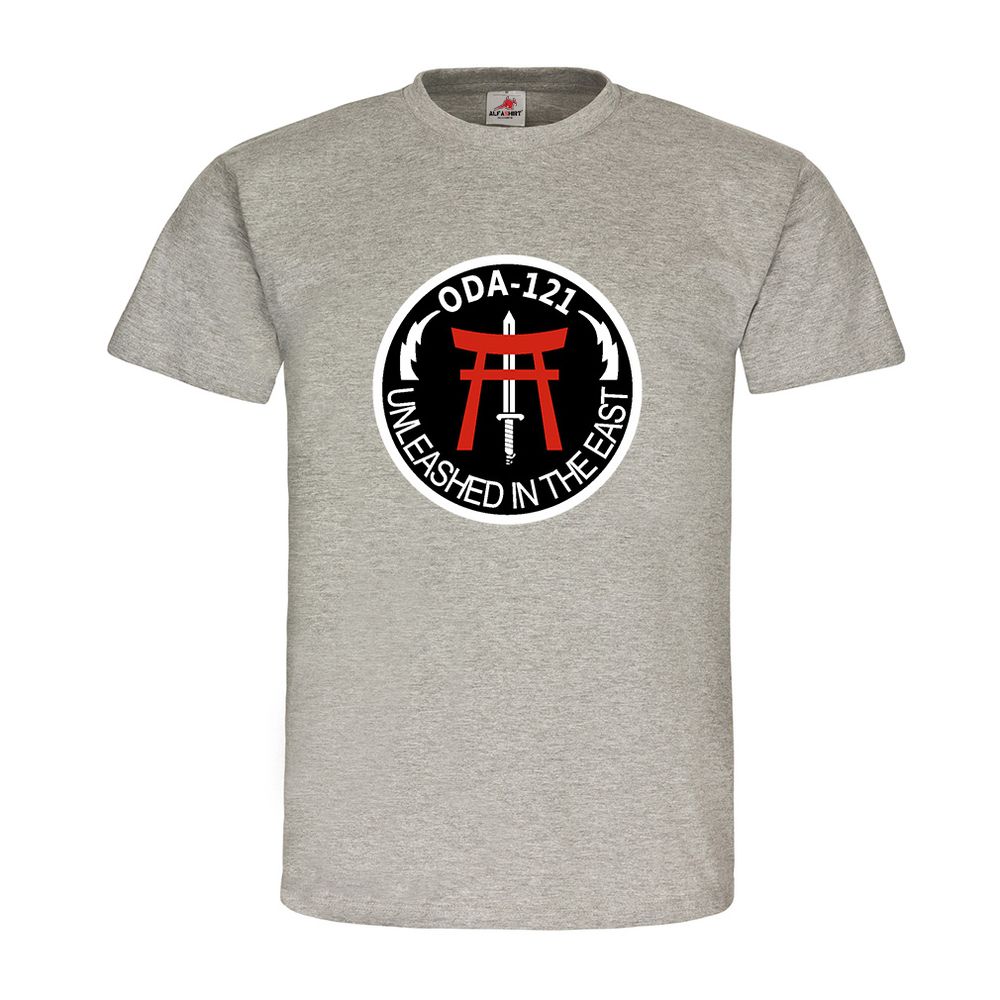 ODA-121 Unleashed in the east - Military Badge T-Shirt Co B 1st Battalion #20904