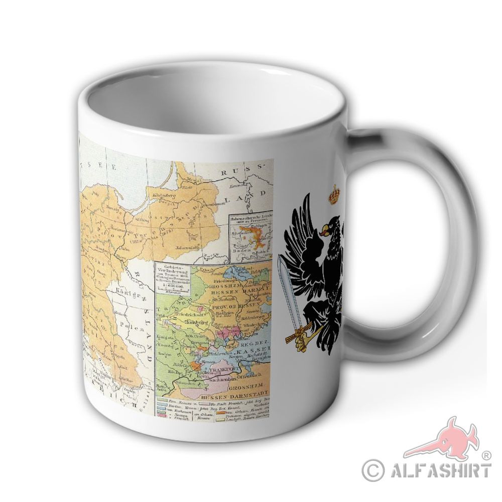 Cup Prussia 1866 Kartde Adler Landkarte Kingdom # 1196
