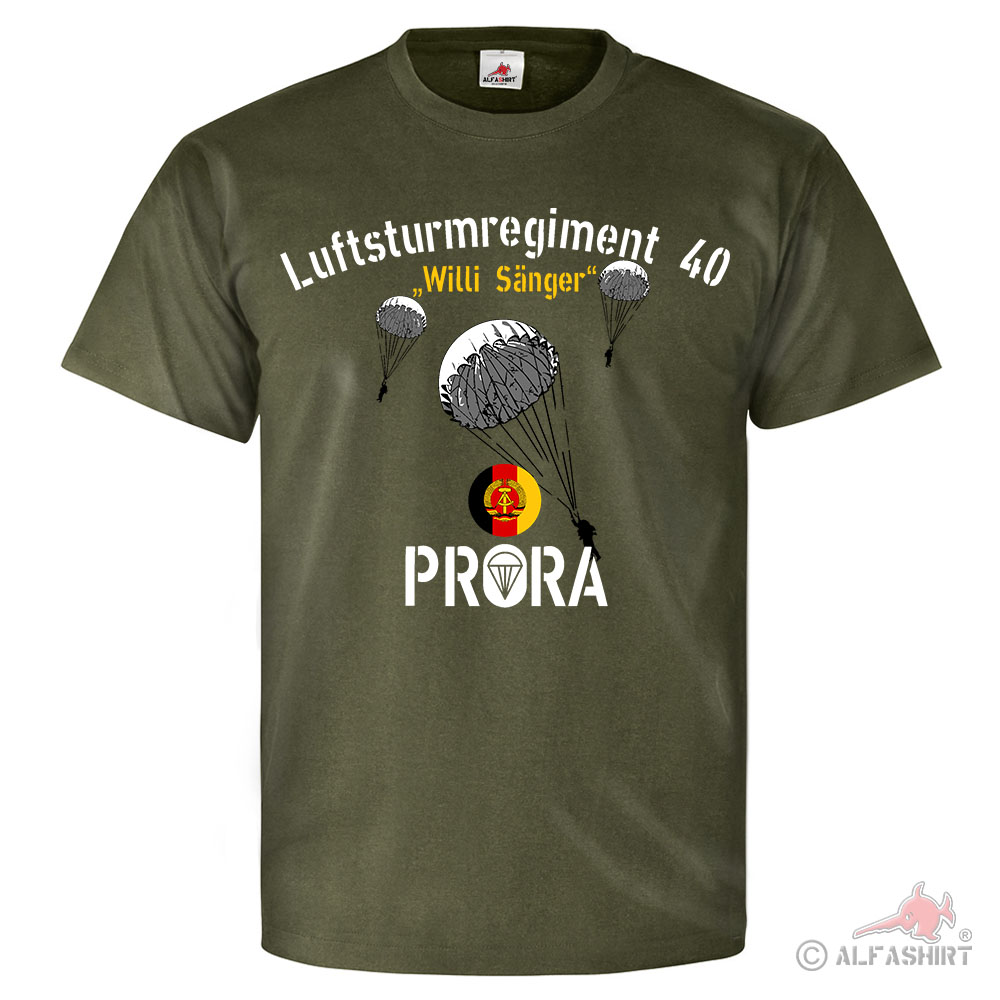 Luftsturmregiment 40 NVA DDR Fallschirmjäger Prora Willi - T Shirt #25771
