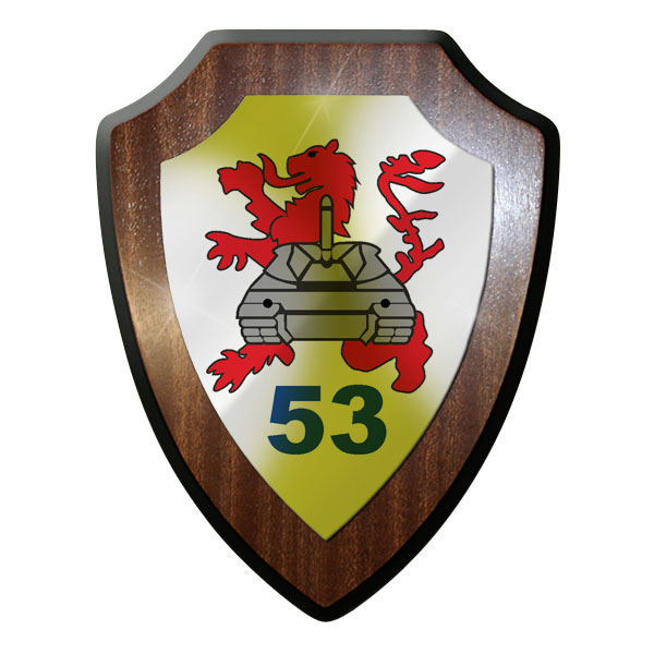 Wappenschild / Wandschild - PzBtl 53 Panzerbataillon Leopard Leo #9616