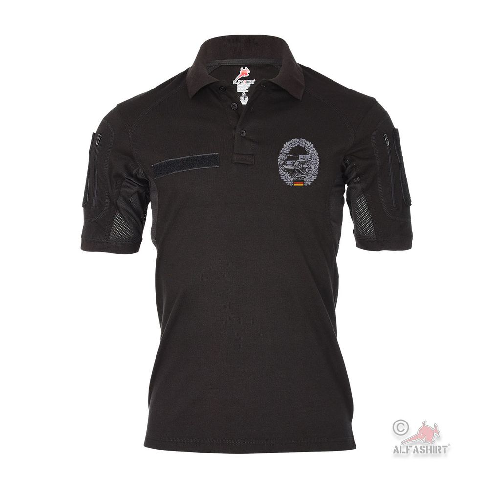 Tactical Polo Panzer GESTICKT Kompanie PzBtl Barett-Abzeichen  #44508
