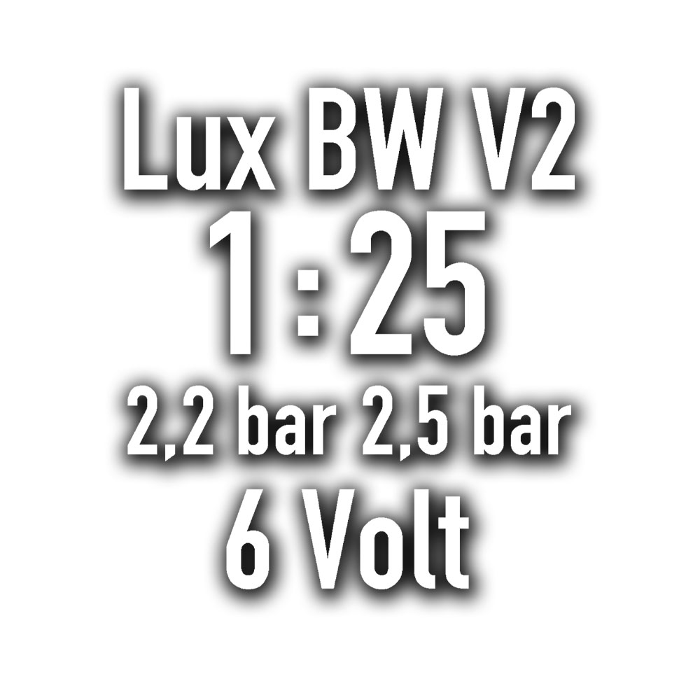 Lux BW V2 Sticker Set 13x10cm Verhältnis 1 zu 25 Reifendruck 2,2 #A6462