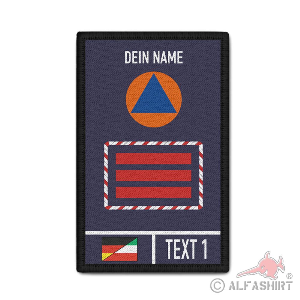 Rank Patch KatSchutz Feuerwehr Katastrophenschutz 9,8x6cm  #40766