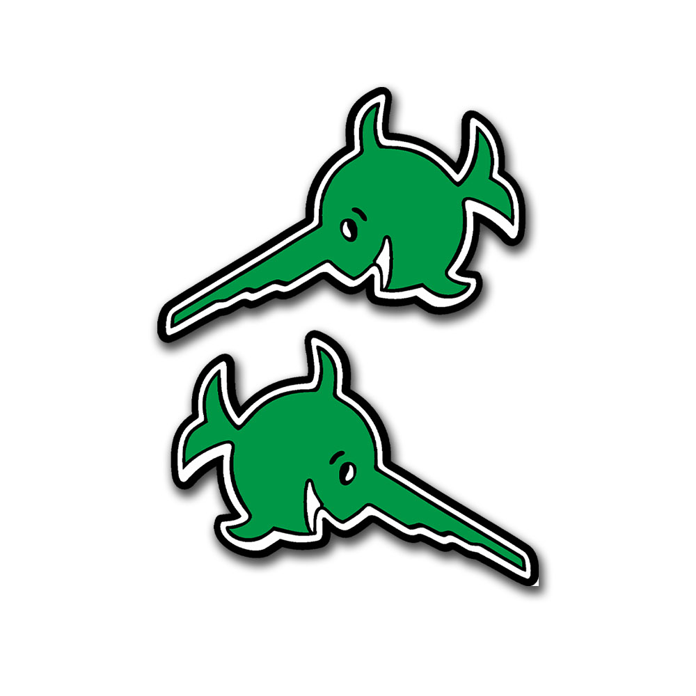 U-Boat U96 Tower Crest Sawfish Set of 2 5x3.5cm Stickers #A6459