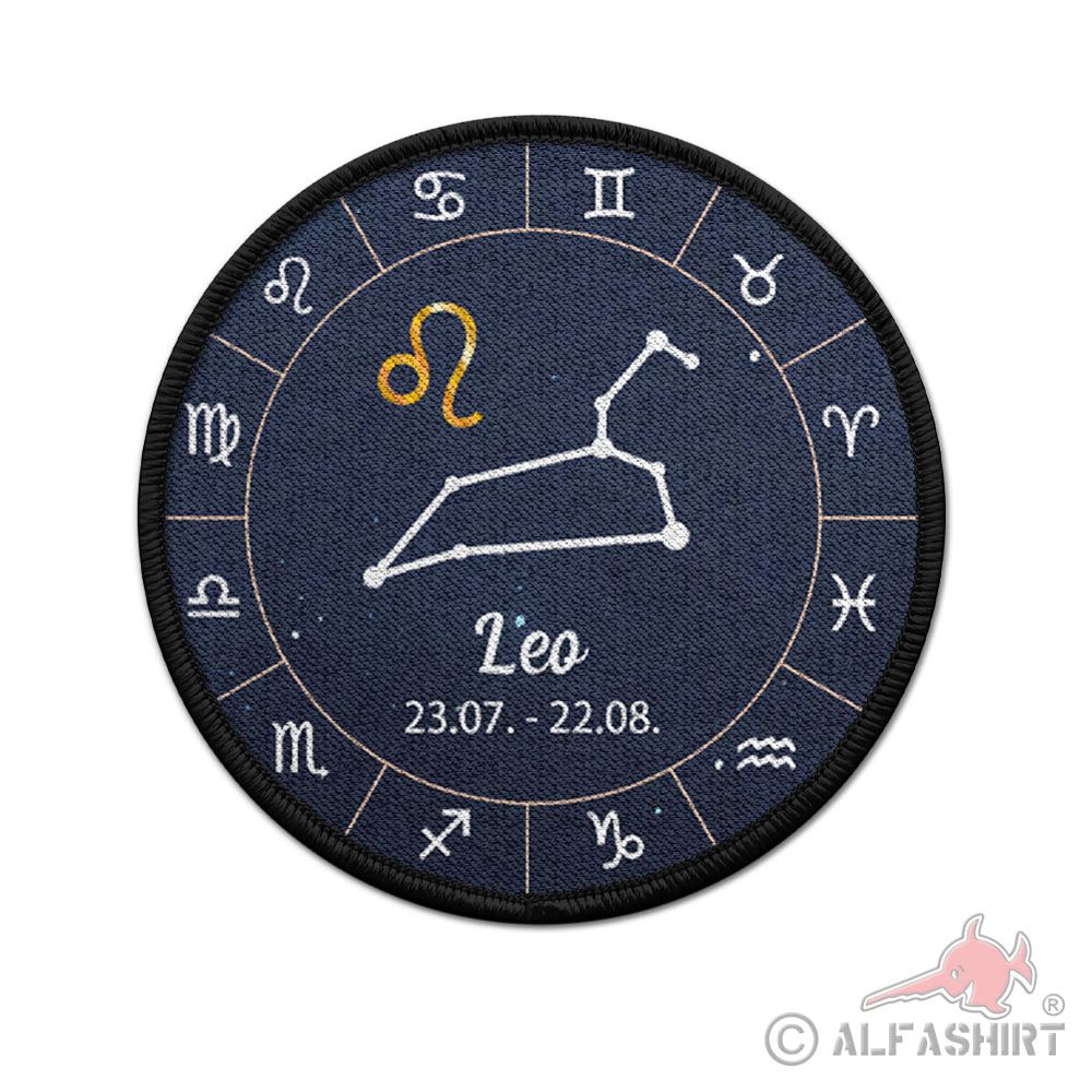 Patch 9cm zodiac signs Leo Leo Lion July August Summer Sun#42992