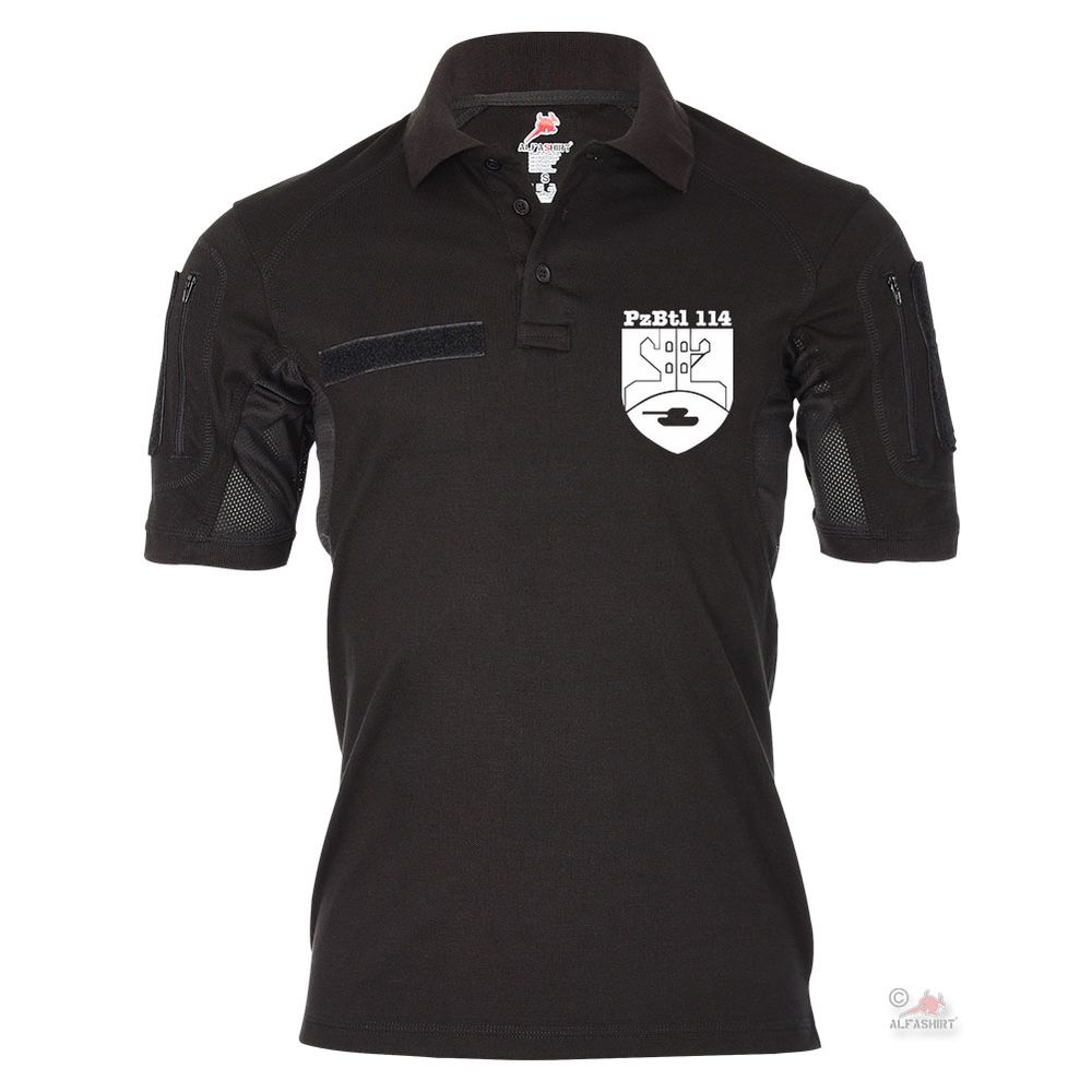 Tactical polo shirt Alfa PzBtl 114 Tank battalion Neuchâtel forest # 19710