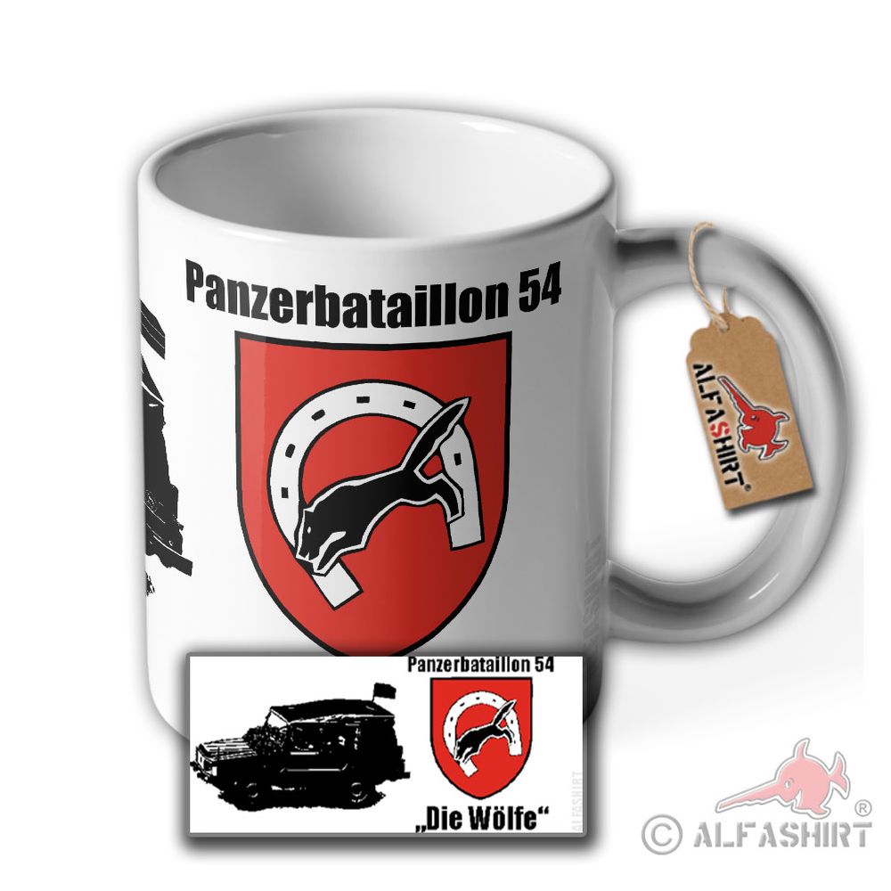 Tasse PzBtl 54 Panzerbataillon Bundeswehr Emblem Wölfe ILTIS 183 #36109