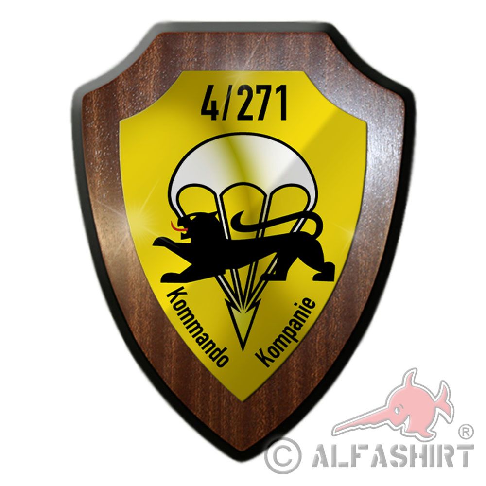 Heraldic shield 4 FschJgBtl 271 Command Company FschJg Bataillon BW # 36208