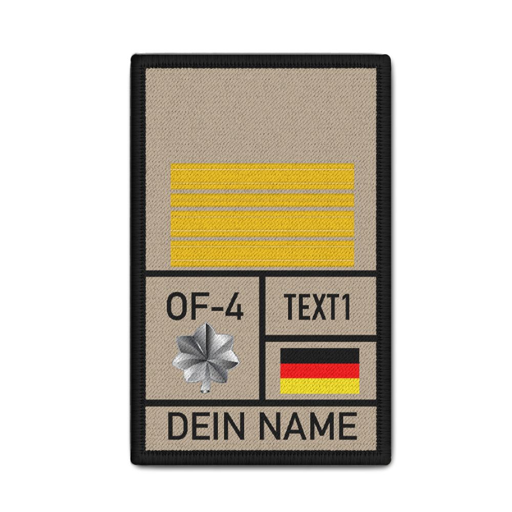 Rank Patch Fregattenkapitän Marine Bundeswehr Dienstgrad OF 4 9,8x6cm #39120