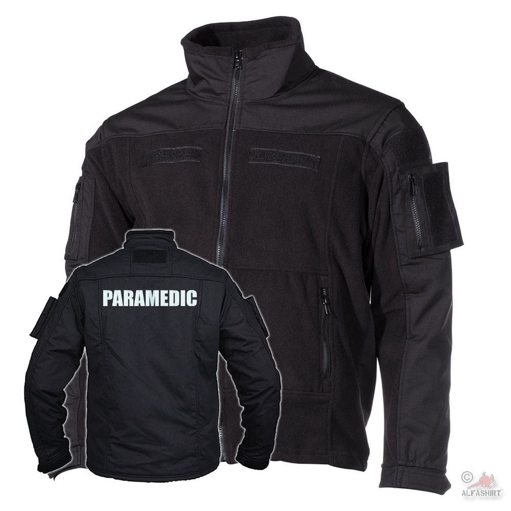 Kommando Fleecejacke PARAMEDIC GESTICKT Notarzt Arzt Mediziner #32420