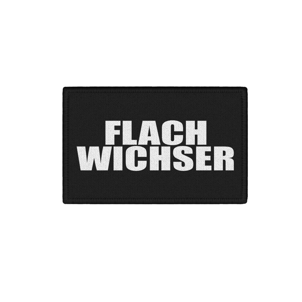 Patch flat wanker fun humor irony insult diss colleague 7.5x4.5cm # 34453