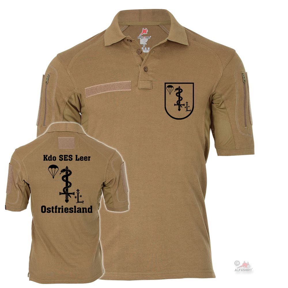 Tactical Poloshirt Alfa - Kdo Kommando SES Leer Ostfriesland Kommando #19056 Tactical Poloshirt Alfa - Kdo Kommando SES Leer Ostfriesland Kommando #19056