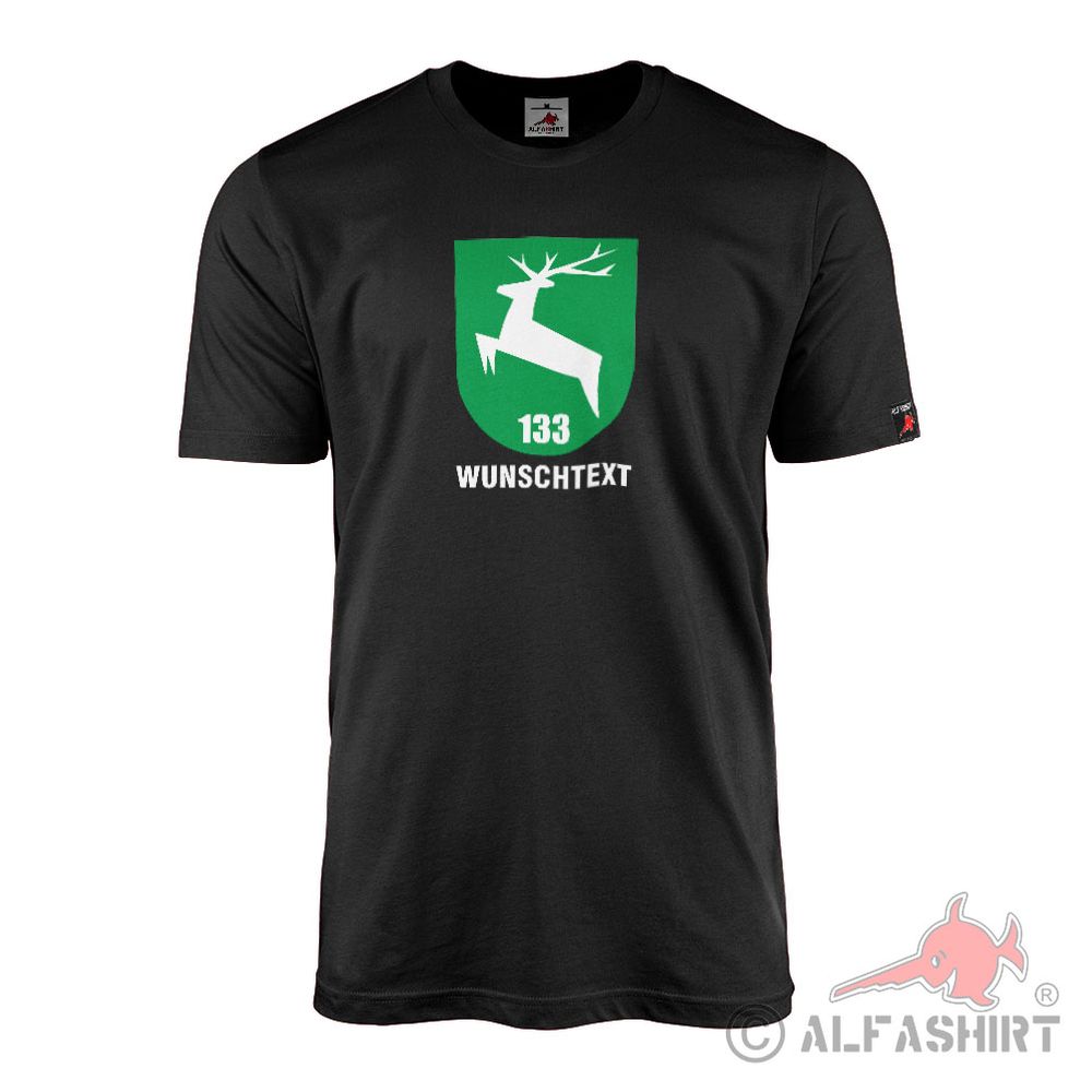 T-Shirt schwarz personalisiert PzGrenBtl Panzergrenadierbataillon 133 #42581