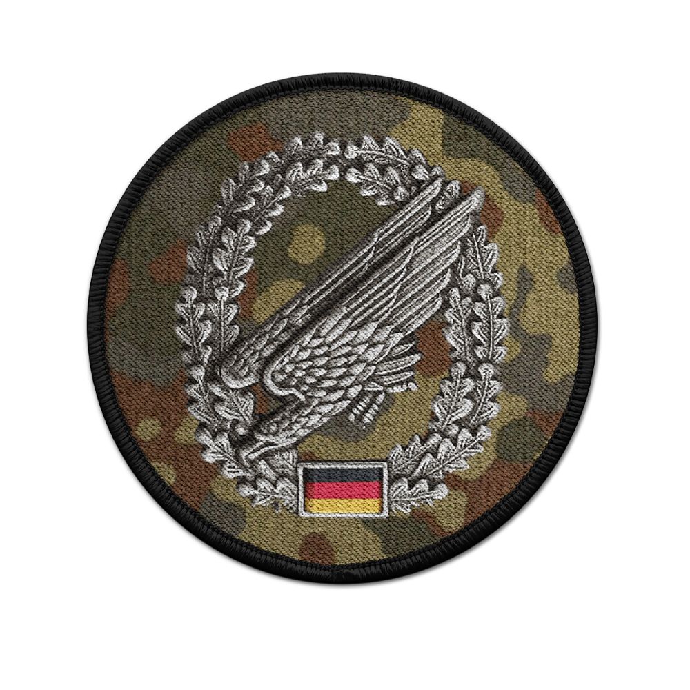 Patch Fallschirmjäger Barettabzeichen Bundeswehr Flecktarn Adler Aufnäher #20798