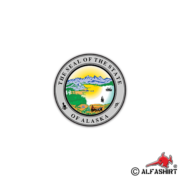 Sticker Seal of Alaska US State of Alaska 7x7cm # A2212