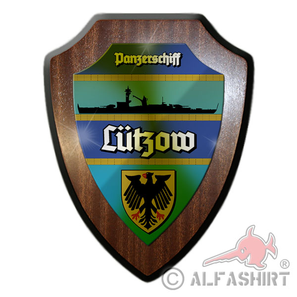 Wappenschild Panzerschiff Lützow Deutschland-Klasse Silhouette Wappen #12070