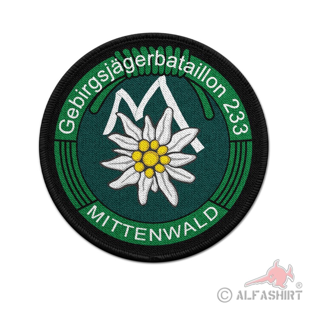 Patch Gebirgsjägerbataillon 233 Mittenwald Bayern Gebirgstruppe 90mm #38761