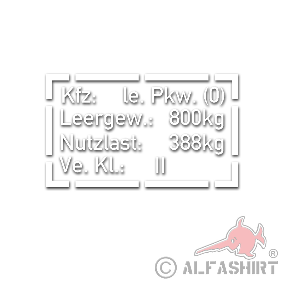 Sticker nameplate Kadett K38 Kfz 30x20cm # A5290