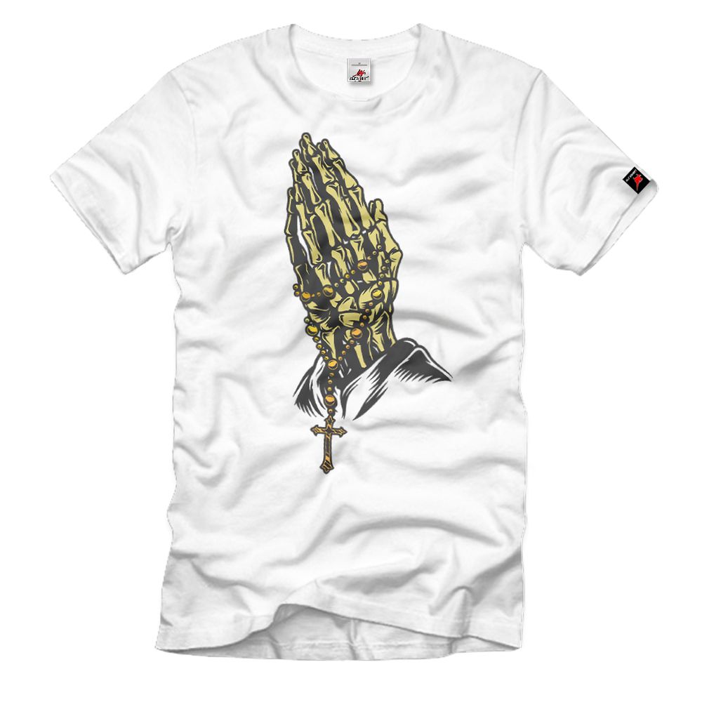 Pray Gebet Grim Reaper Sense Glaube Kirche Christ Rosenkranz T-Shirt #34415