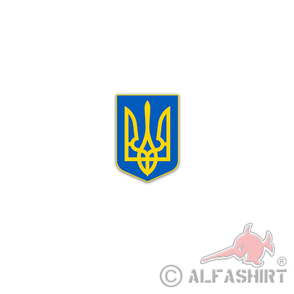 Aufkleber/Sticker Ukraine Staat Ukrainisch Kiew Osteuropa Dreizack 5x7cm A3027