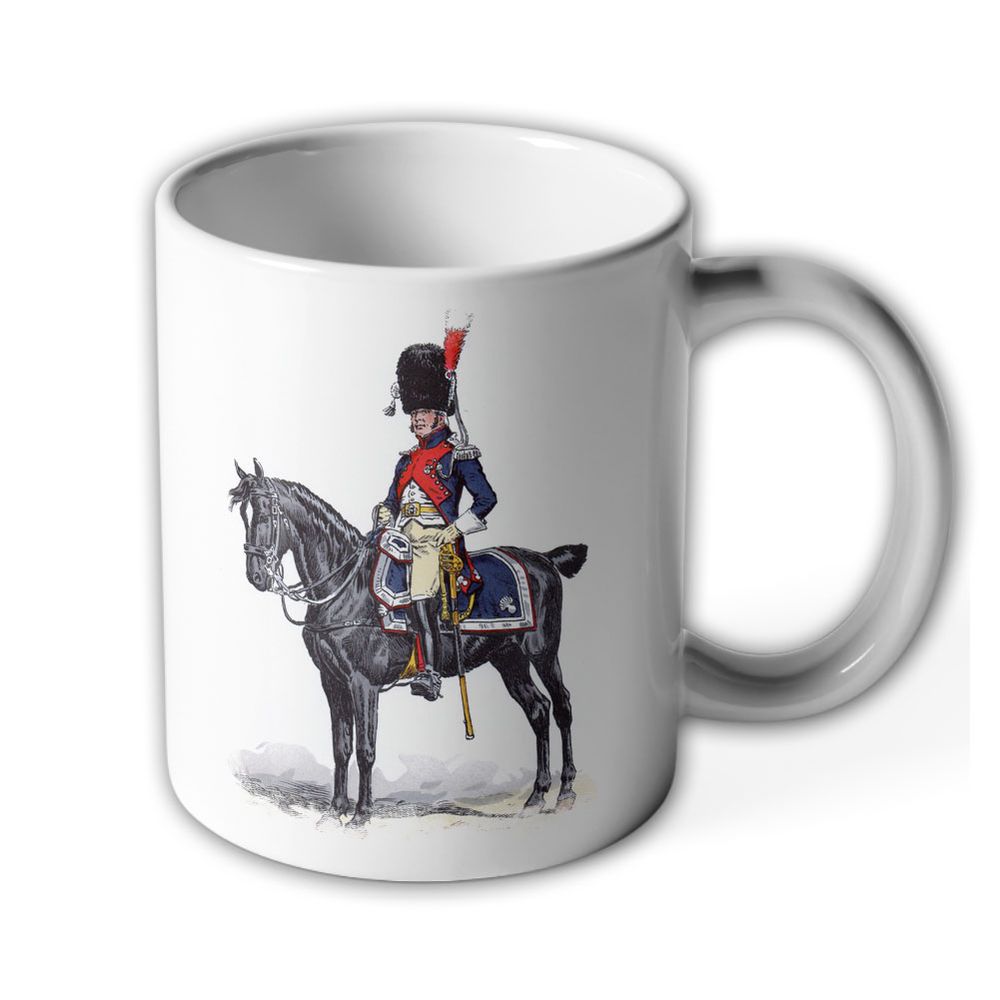 Supérieur de Carabiniers chef d'escadron Offizier Armee Reiter Tasse #11563
