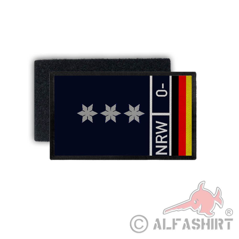 Patch Polizeihauptkommissar PHK Stern Blood Rang Polizei Schulter 9,8x6cm #30856
