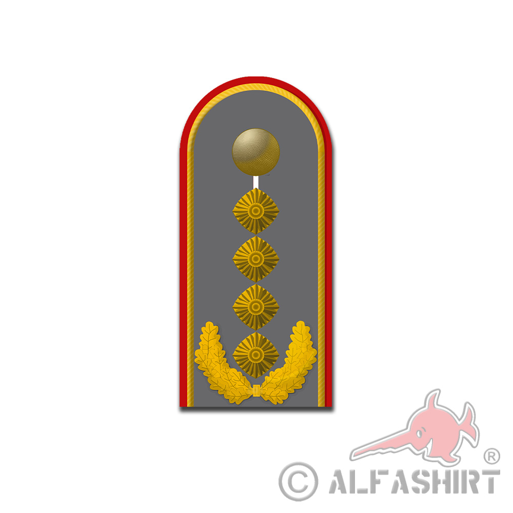 Aufkleber General Schulterklappe Bundeswehr Dienstgrad Rang 10x4cm#A5435