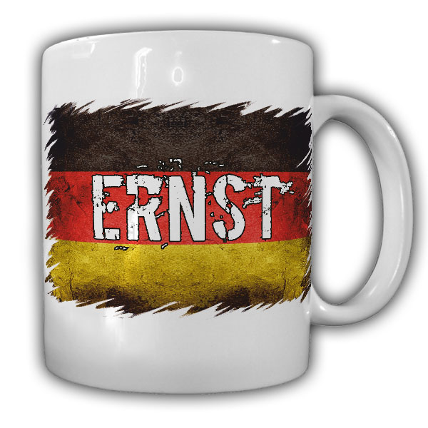Tasse Ernst Name Becher Eigentum Stolz Fahne Land Name Deutschland#22172