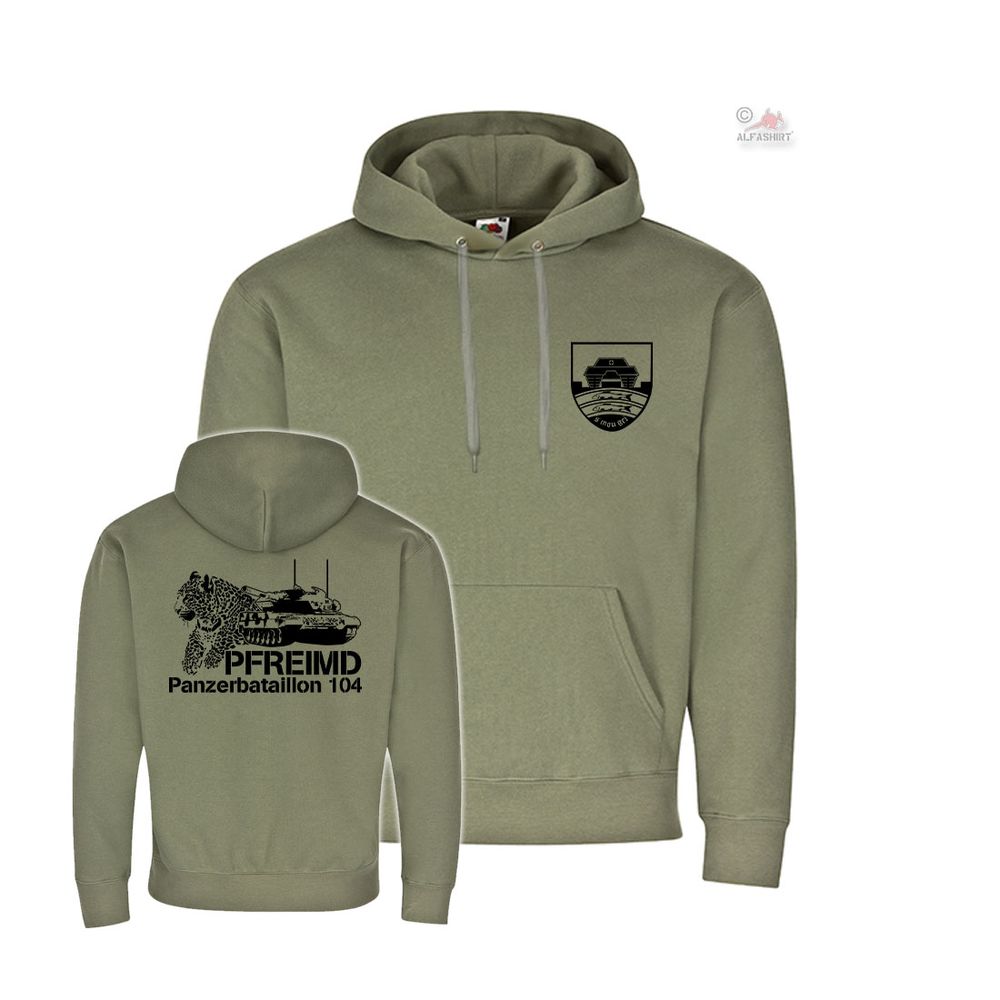 Hoodie Panzerbataillon 104 PzBtl Pfreimd Bundeswehr Leopard 2A6 Panzer #36319