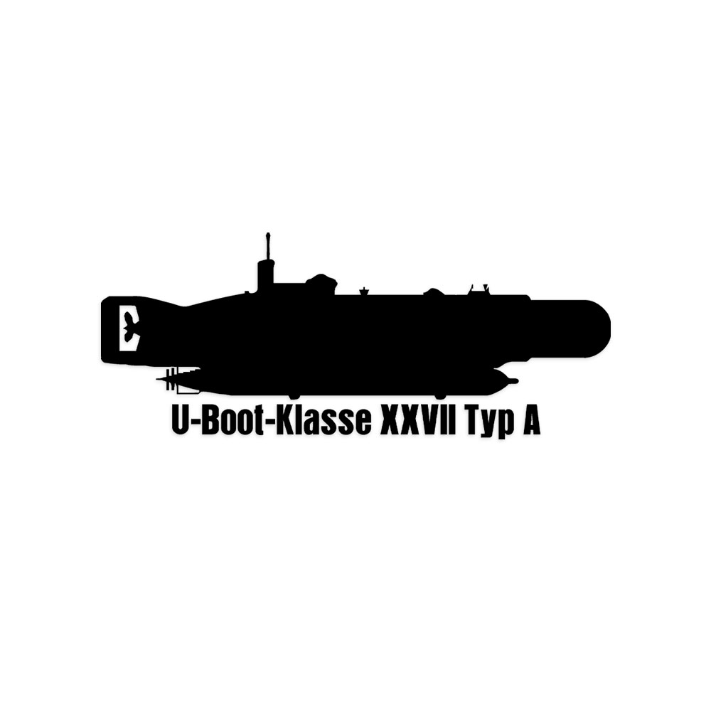 Wandtattoo U-Boot Klasse XXVII Typ A Hecht Bauserie Kleinst#A6224