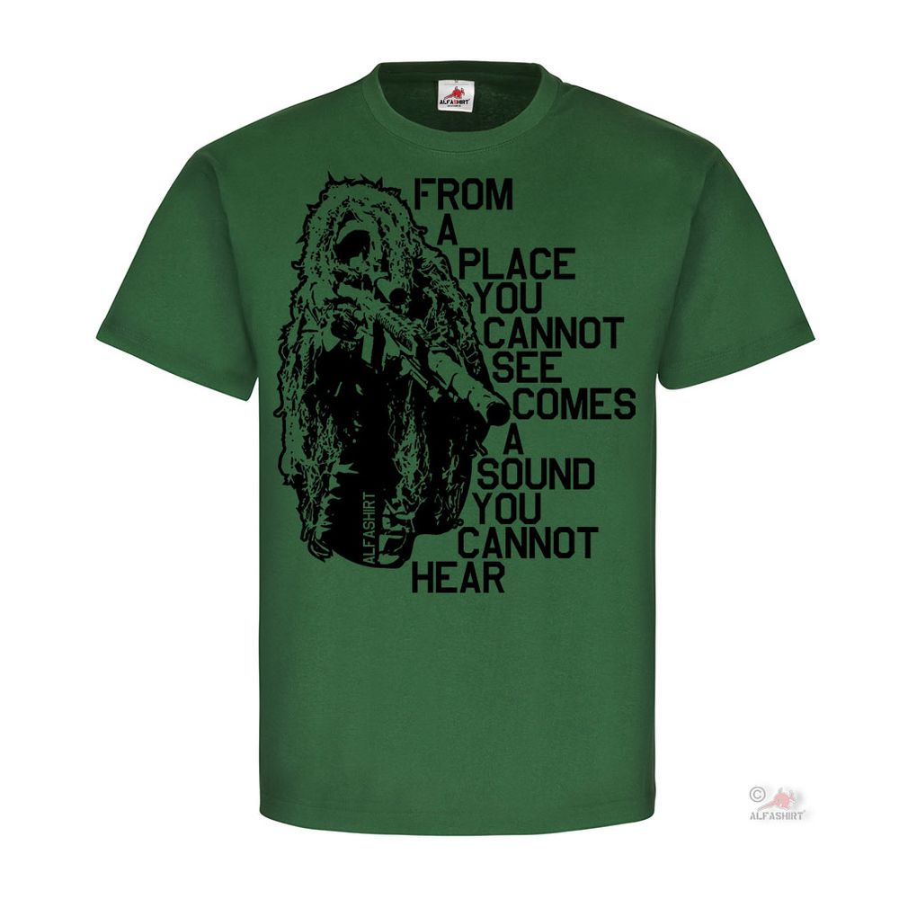 Sniper Rules Ghillie Suit Rifle Camouflage Place T Shirt # 19699
