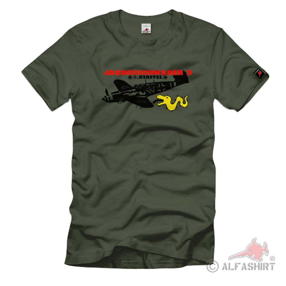 Jagdgeschwader 1. Staffel JG 3 Jagdgeschwader  gelbe Schlange Udet T Shirt #1053