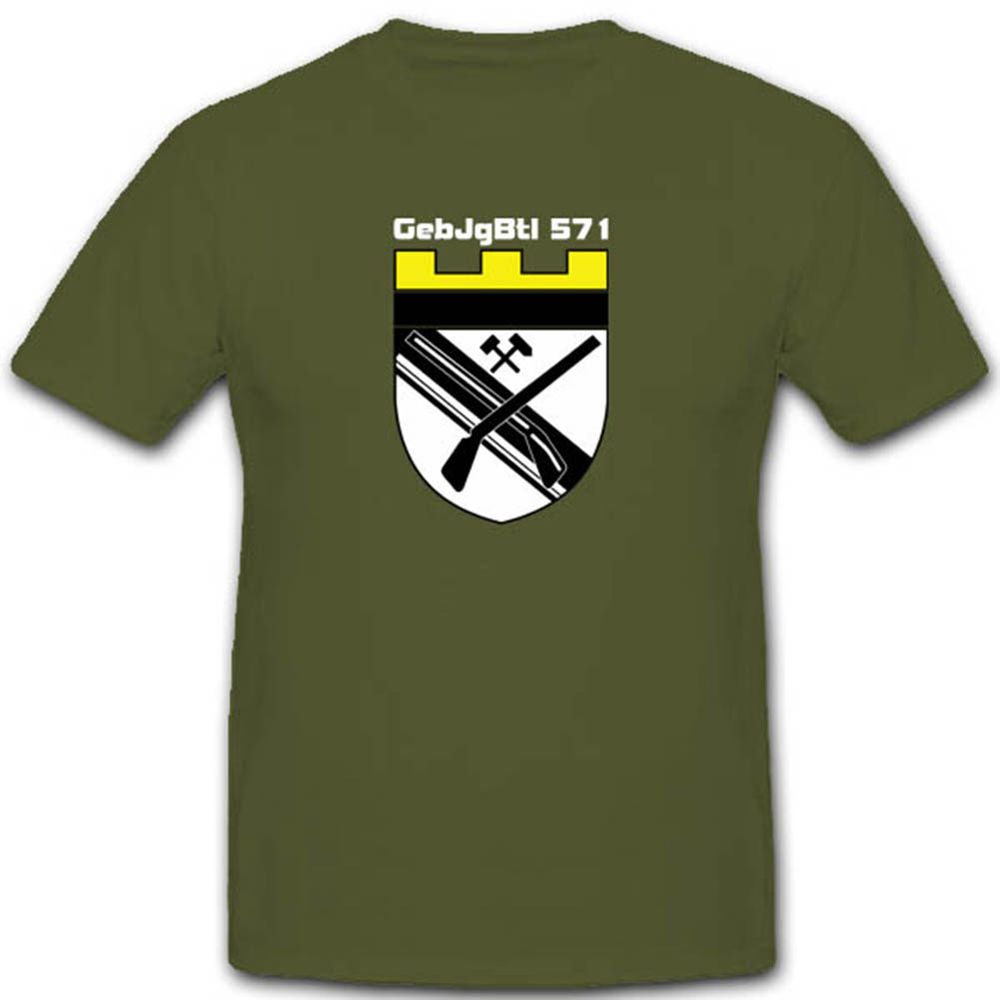 Gebjgbtl571 Gebirgsjägerbataillon 571 Bundeswehr Militär Einheit - T Shirt #3506