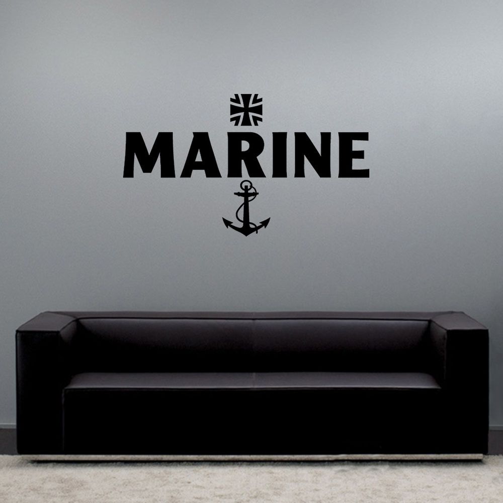 Wandtattoo 77,7x45cm Marine Bundeswehr BW Seestreitkräfte See  Küste #A6530