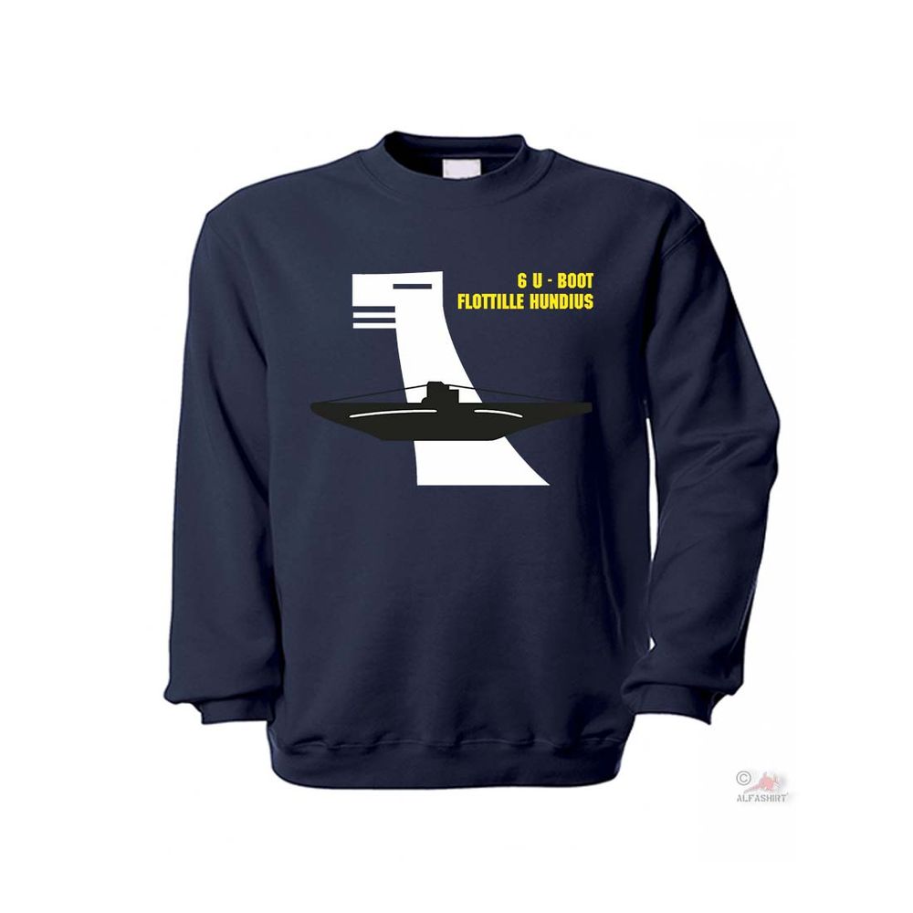 6 U Boot Flottille Hundius Marine Wappen Bootsteven Danzig - Pullover #31602